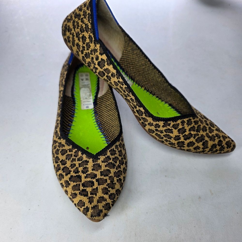 Rothys the Point Leopard Print Pointed Flats 6